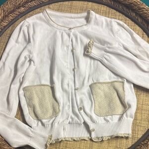 Girls Fendi FF monogram sweater w logo buttons size 10 year